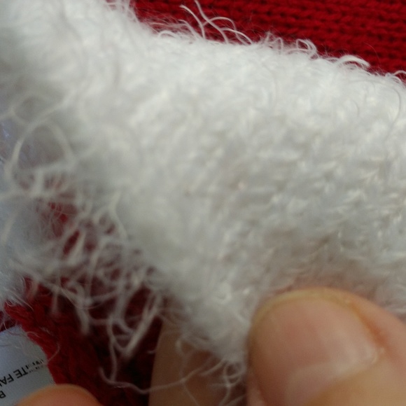 Allison Brittney 2pc Santa Knit Dress with Hat Faux Feathers Pom Poms Size Small - Picture 12 of 16